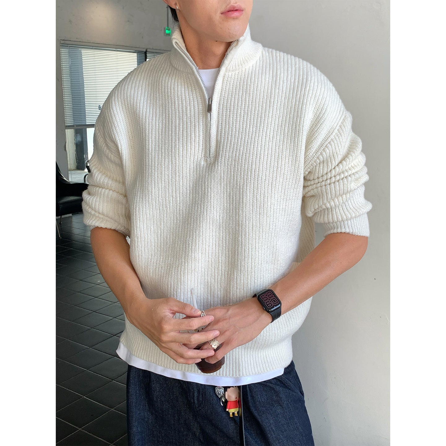 new fallwinter mens half neck zip up turtleneck sweater new fallwinter mens half neck zip up turtleneck sweater