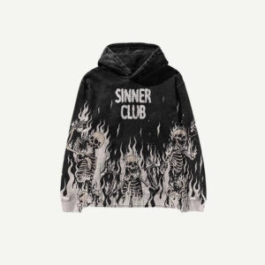 mens retro style hooded sports print sweatshirt