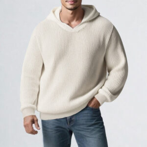 mens thickened hooded sweater for winter