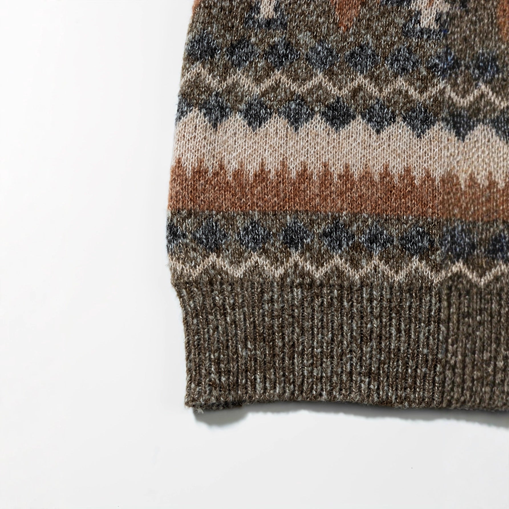 mens thickened crew neck pullover sweater with printed design and relaxed fit mens thickened crew neck pullover sweater with printed design and relaxed fit