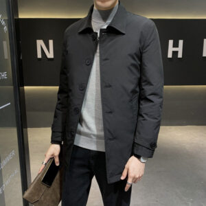 mid length mens business down jacket