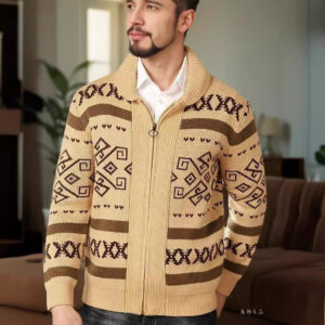 slim fit high quality men's knit cardigan