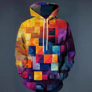 simulated street style digital print hooded sweatshirt for foreign trade