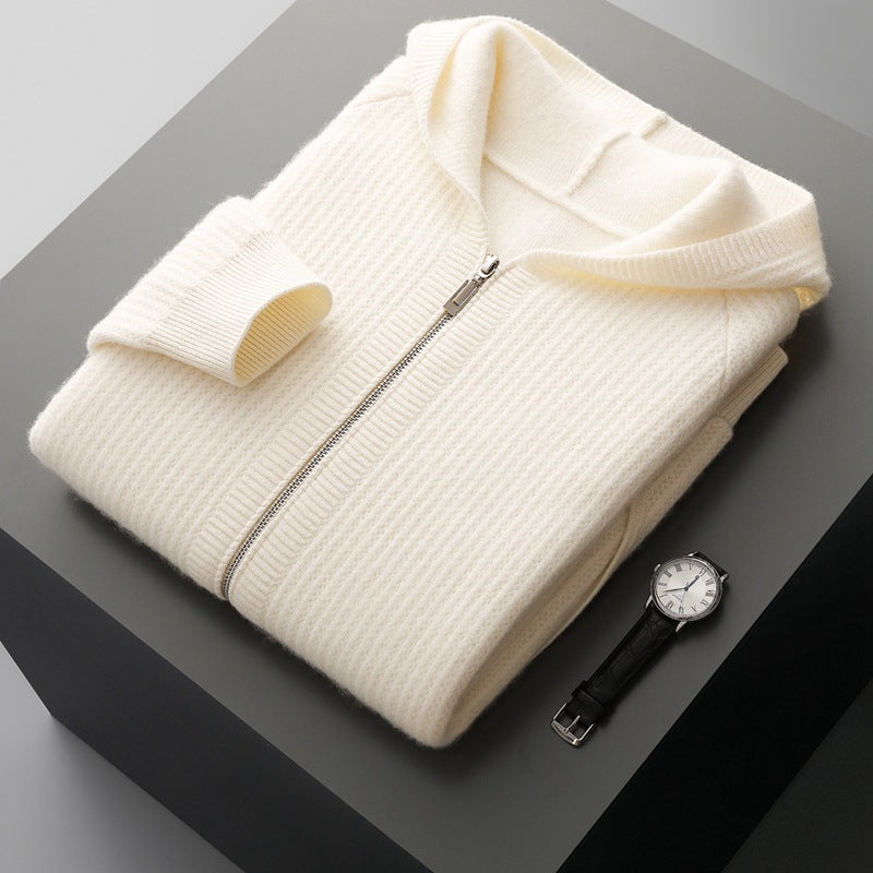 thickened zip up sweater made from pure wool thickened zip up sweater made from pure wool